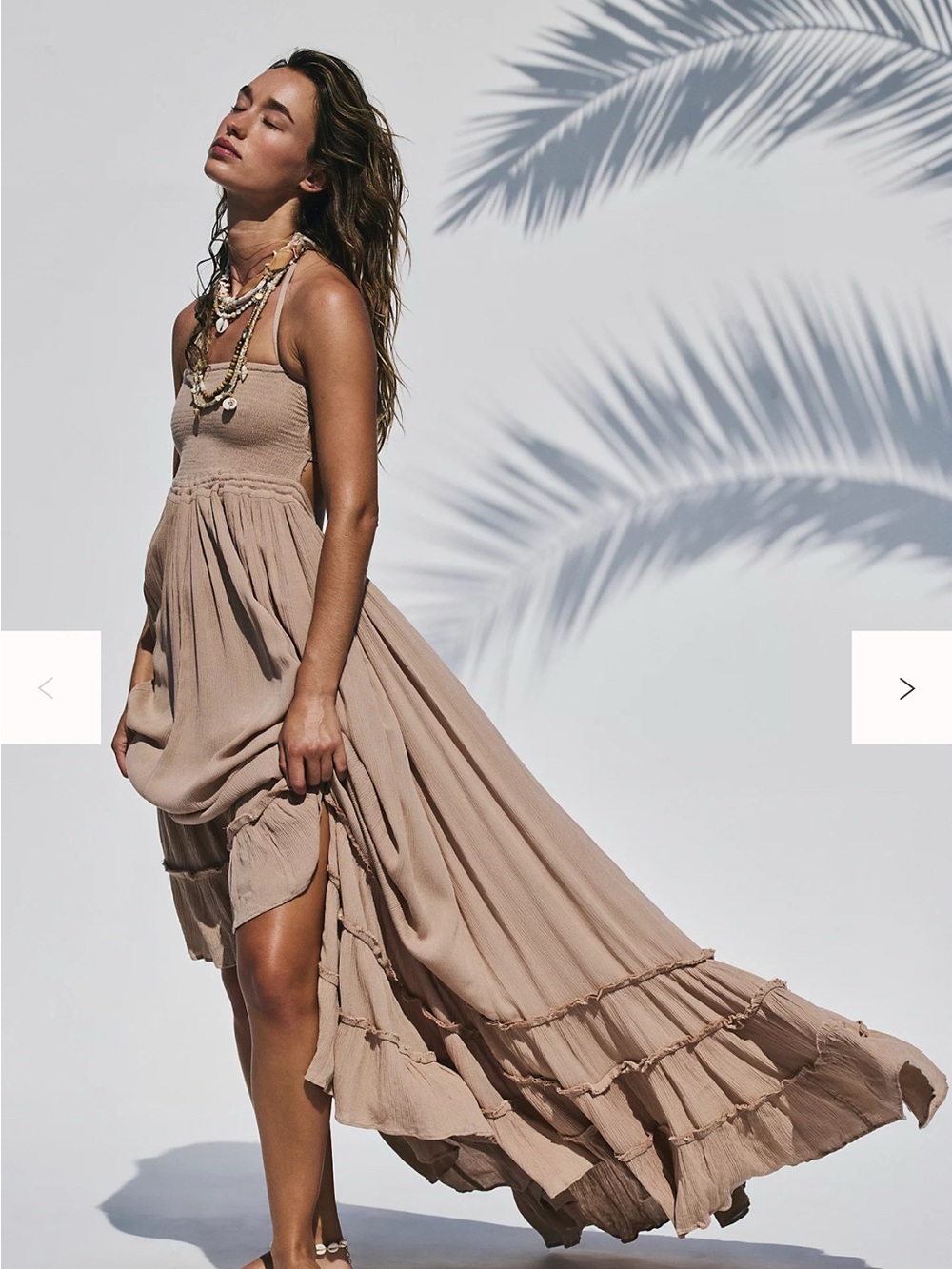 Free People Extratropical Maxi Dress in Taupe